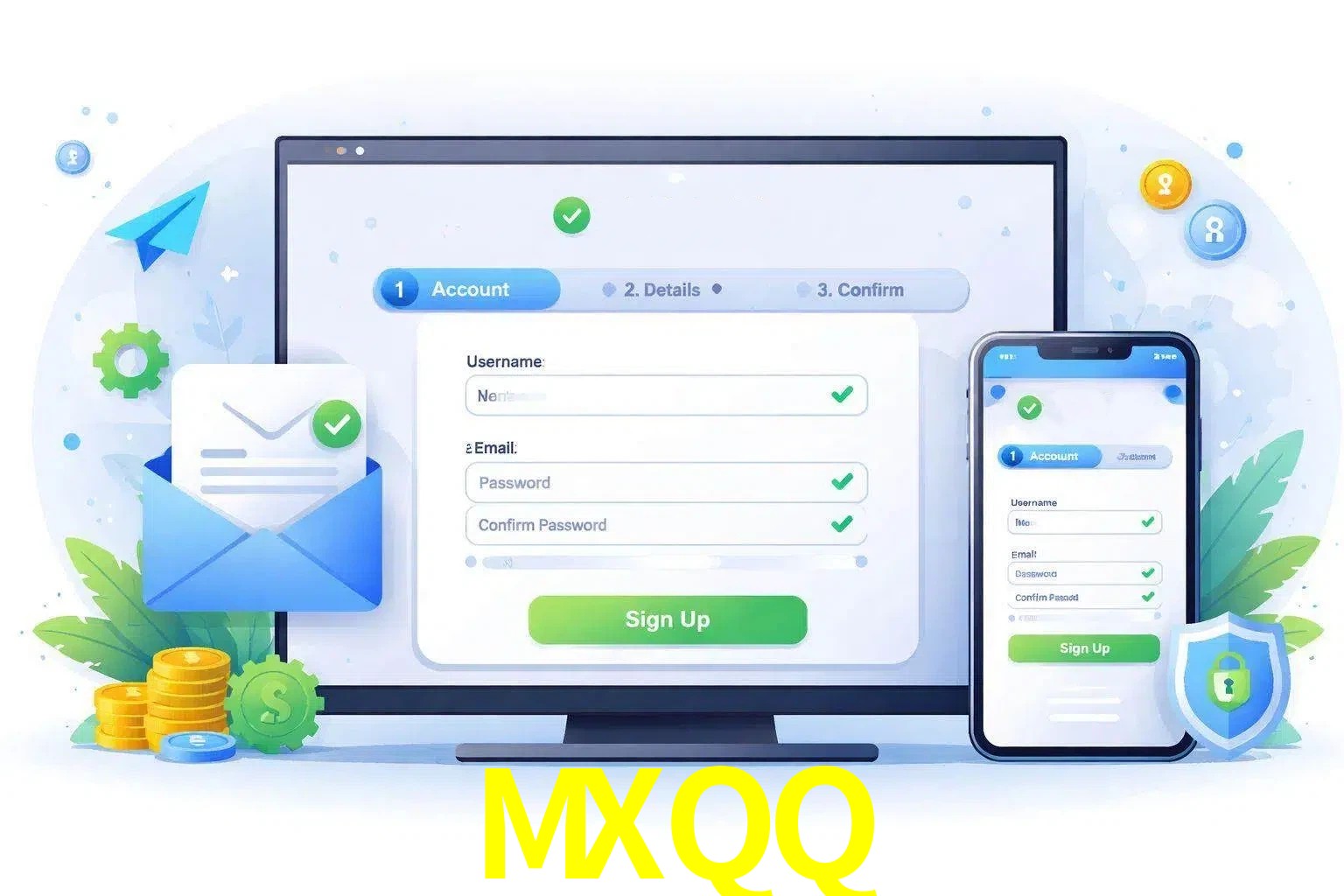 Registro de nuevo usuario y configuración de cuenta MXQQ