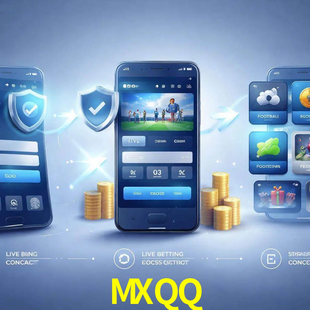 Pasos de acceso a la app MXQQ en pantalla de teléfono móvil